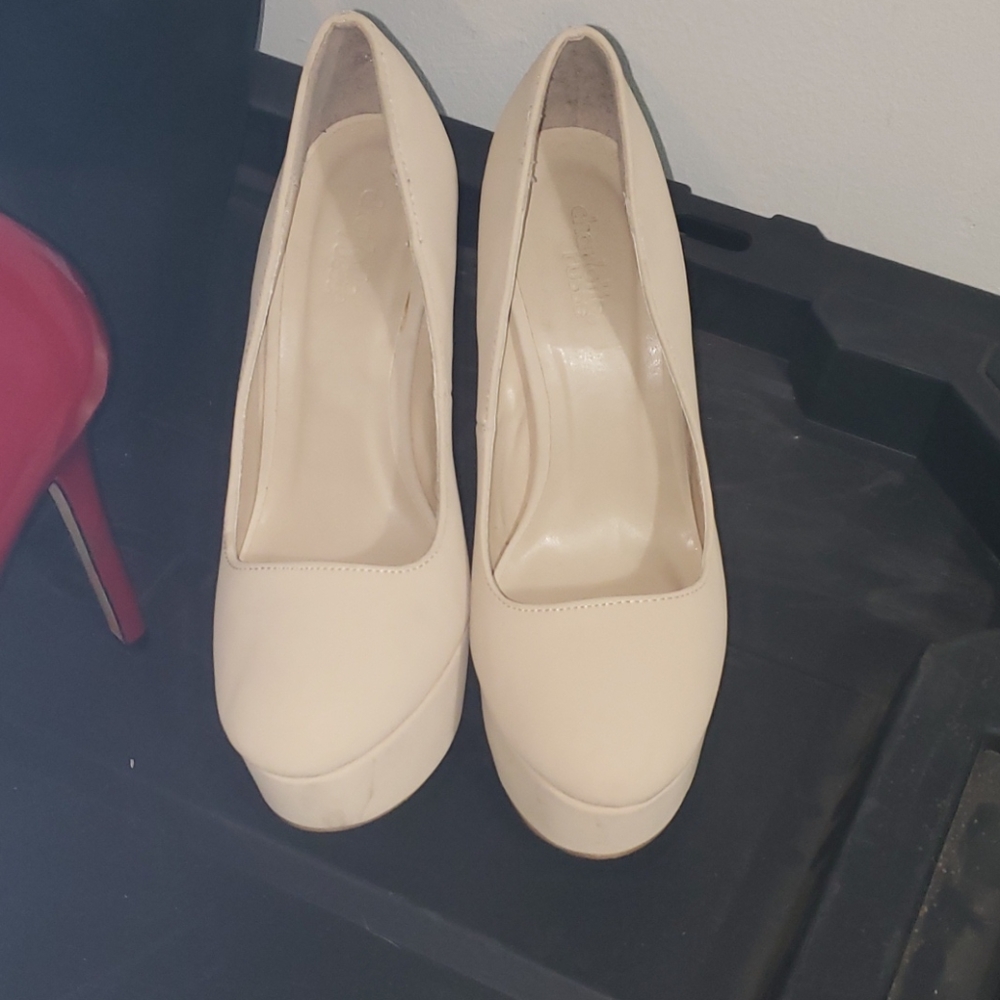 Cream colored high heels